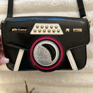 Betsey Johnson Get My Good Side Camera Crossbody Bag